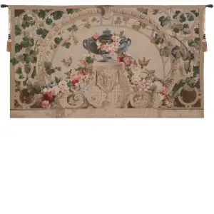 Beauvais Without Border French Tapestry Wall Hanging 28 X 50 Inch Classic Verdure Landscape Jacquard Woven Wall Art Home Decor
