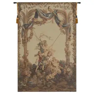 Romantic Swing European Tapestry Wall Hanging 30x20 Inch Cotton Jacquard Woven Wall Tapestry