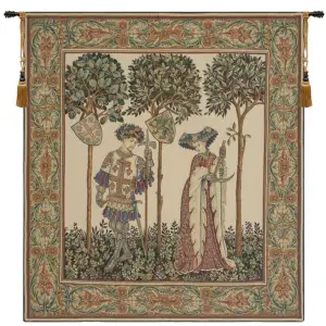 The Manta III Belgian Tapestry Wall Hanging 24x20 Classic European Art Jacquard Woven Wall Decor