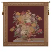 Elegant Masterpiece Wine Square European Tapestry Wall Hanging