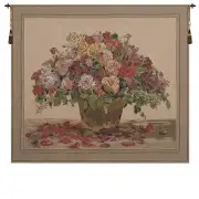 Spring Flowers Beige European Tapestry Wall Hanging