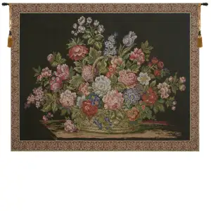 Jan van Huysum Elizabeth's Arrangement European Tapestry Wall Hanging 52x66 Inch Cotton Jacquard Woven Wall Tapestry