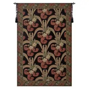 Jean-Baptiste Huet Elegant Floral Scroll European Tapestry Wall Hanging 80x52 Inch Cotton Jacquard Woven Wall Tapestry