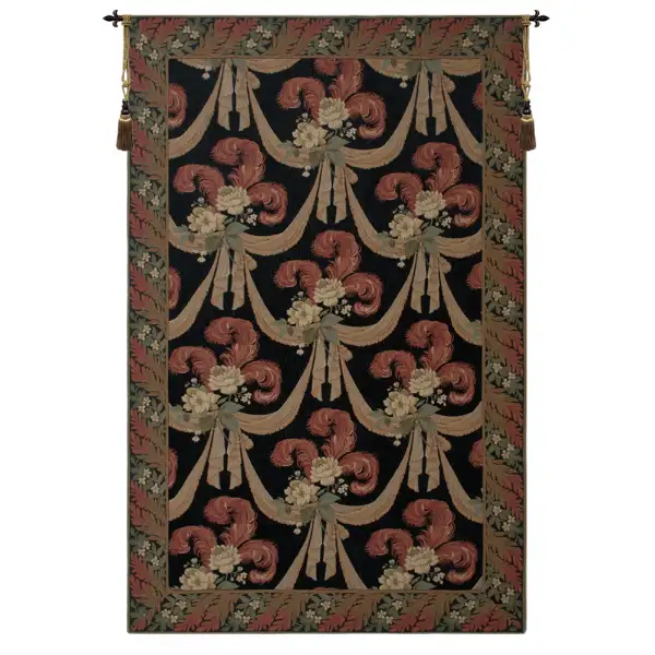 Elegant Floral Scroll II European Tapestry Wall Hanging