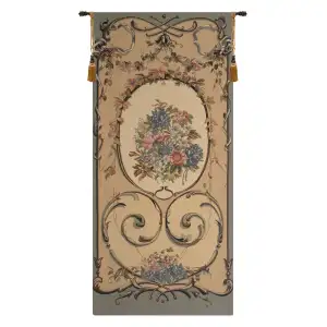 Rembrandt Caroline Blue Decorative Tapestry Wall Hanging 64 x 29 in Classical Woman Portrait Jacquard Woven Wall Art