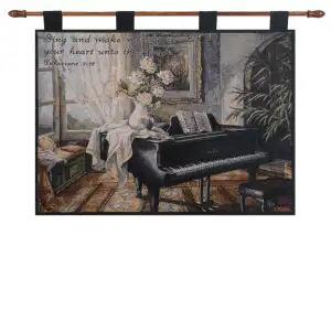 Life's Grand with Verse Fine Art Tapestry Wall Hanging 26x36 Inch Cotton Jacquard Woven Wall Tapestry