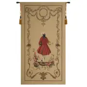 A Gentleman's Departure Large European Tapestry Wall Hanging