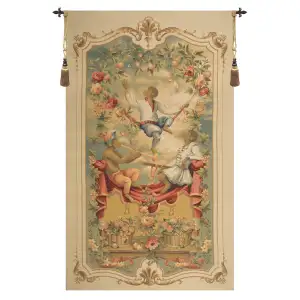 Monkey's Paradise II Belgian Tapestry Wall Hanging 55x29 Tropical Monkey Botanical Jacquard Woven Wall Art Home Decor