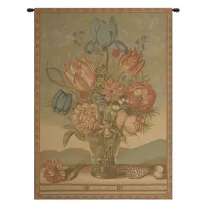 Gathered Bouquet European Tapestry Wall Hanging  73x52 Inch Cotton Jacquard Woven Wall Tapestry