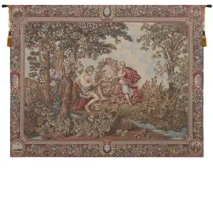 Adam and Eve's Garden European Tapestry Wall Hanging 49x39 Inch Cotton Jacquard Woven Wall Tapestry