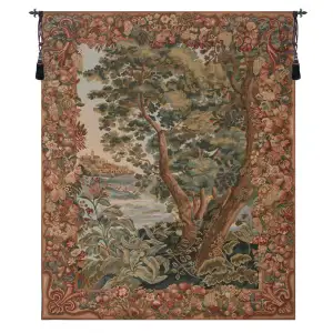 View of The Verdure Castle European Tapestry 62x52 Castle Landscape Forest Jacquard Woven Wall Hanging Home Decor