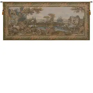 Cherubs Cascade European Tapestry Wall Hanging  34x76 Inch Cotton Jacquard Woven Wall Tapestry