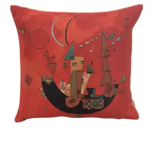 Wassily Kandinsky Mit und Gegen Tapestry Pillow Cover 18x18 Inch Cotton Jacquard Woven Cushion Cover