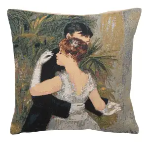 Edgar Degas Danse à la Ville Large Tapestry Pillow Cover 18x18 Inch Cotton Jacquard Woven Cushion Cover