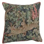 Two Hares In A Forest Large European Cushion Cover