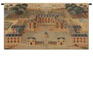 Versailles Small European Tapestry Wall Hanging 13x24 Inch Cotton Jacquard Woven Wall Tapestry