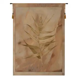 Oriental Bamboo II Floral Tapestry Wall Hanging 57 x 40 in Asian Botanical Bamboo Jacquard Woven Wall Art