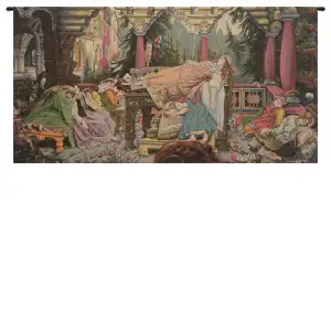 Victor Vasnetsov Sleeping Beauty Decorative Tapestry Wall Hanging 26 x 48in Fairy Tale Figurative Jacquard Woven Wall Art - B - H 26" x W 48"