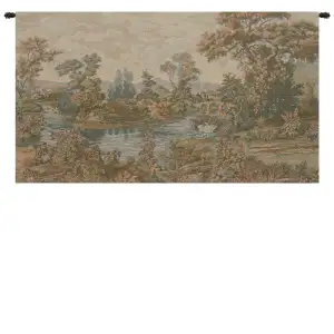Swan in the Lake Landscape Tapestry Wall Hanging 18 x 32 in Romantic Swan Nature Jacquard Woven Wall Art