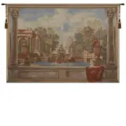 Lavish Fountain European Tapestry Wall Hanging