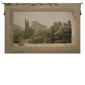 Tuscany Vista European Tapestry Wall Hanging 37x56 Inch Cotton Jacquard Woven Wall Tapestry