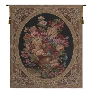 Royal Flowers European Tapestry Wall Hanging 52x45 Inch Cotton Jacquard Woven Wall Tapestry