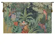 Jungle and Four Birds European Tapestry Wall hanging
