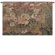 The Winged Stags Black Tapestry Wall Art