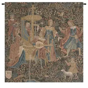 Country Musicians Square Dark European Tapestry 52x52