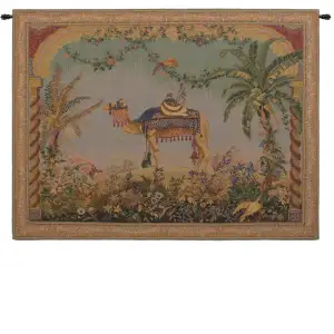 The Camel Large with Border French Wall Tapestry 48x62