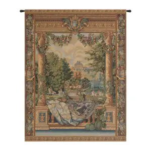 Versailles Castle European Tapestry Wall Hanging 32x26 Inch Cotton Jacquard Woven Wall Tapestry