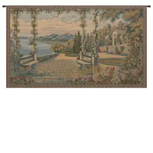 Francois Boucher Lago di Como Tapestry Wall Hanging 26x43 Inch Cotton Jacquard Woven Wall Tapestry