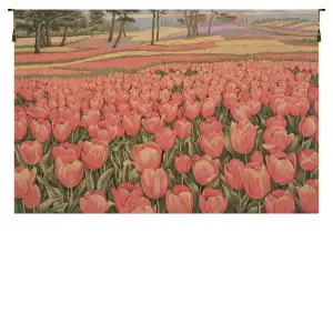 Alberto Passini Tulipani Italian Tapestry Wall Hanging 25x35 Inch Cotton Jacquard Woven Wall Tapestry