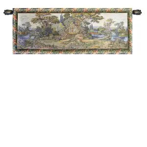 Francois Boucher Fountain Tapestry Wall Hanging 22 x 59 in Jacquard Woven French Romantic Wall Art