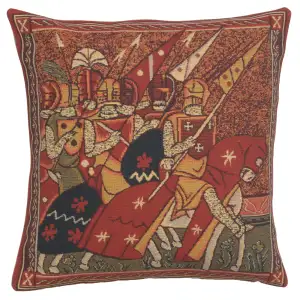Godfroid Belgian Tapestry Pillow Cover 16x16 Inch Cotton Jacquard Woven Cushion Cover