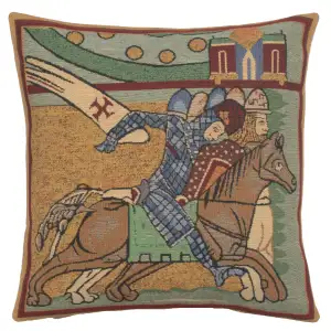 Gregoire II Belgian Tapestry Pillow Cover 16x16 Inch Cotton Viscose Polyester Cushion Cover
