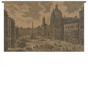 Navona Square II Italian Tapestry 12x20