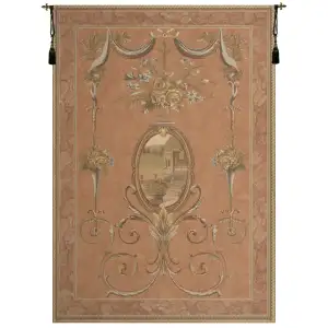 Courtyard Surroundings European Tapestry Wall Hanging 72x50 Inch Cotton Jacquard Woven Wall Tapestry