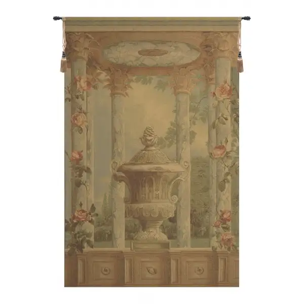 Urn with Columns Brown Small
