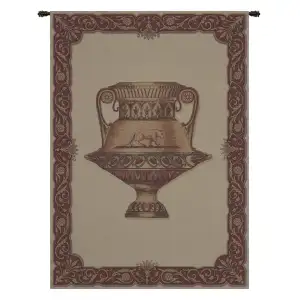 Ancient Urn Belgian Tapestry Wall Hanging 35x25