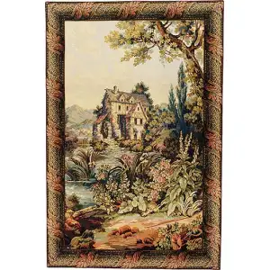 Old Mill Vertical Italian Wall Tapestry 65x55
