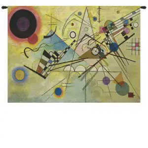 Wassily Kandinsky Composition VIII European Tapestry Wall Hanging 19x27 Inch Cotton Jacquard Woven Wall Tapestry