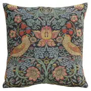 Strawberry Thief A Blue by William Morris European Cushion Covers