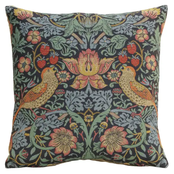 Strawberry Thief A Blue by William Morris European Cushion Covers
