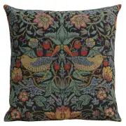 Strawberry Thief B Blue by William Morris European Cushion Covers
