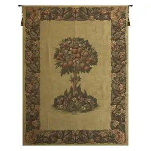 The Orange Tree Chenille European Tapestry Wall Hanging 74x54 Inch Cotton Jacquard Woven Wall Tapestry