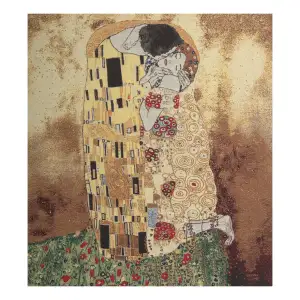 The Kiss V Stretched Wall Tapestry 27x24 Inch Romantic Woven Fine Art Home Decor