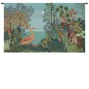 Paysage Heron Lac Foret European Tapestry Wall hanging