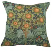 Orange Tree w/Arabesques Blue European Cushion Cover