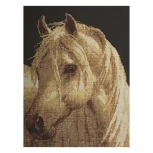 Wild Horse Stretched Wall Tapestry 32x24 Inch Equestrian Animal Woven Rustic Home Decor